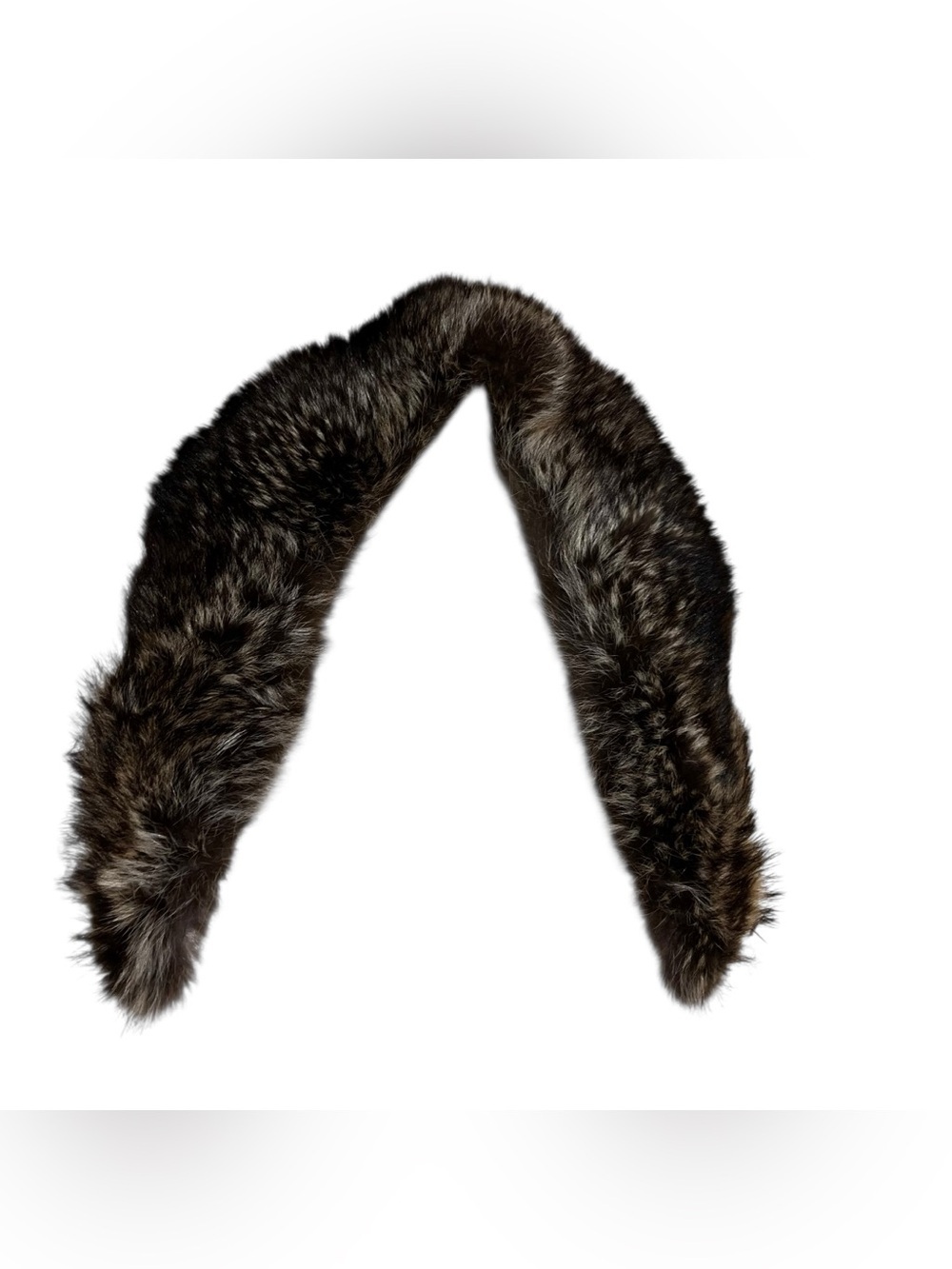 Fur collar stole brown great condition